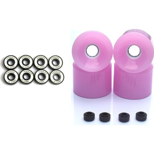 LED 70mm Frog Skateboard Wheels Surfboard Wheels with Bearing complete