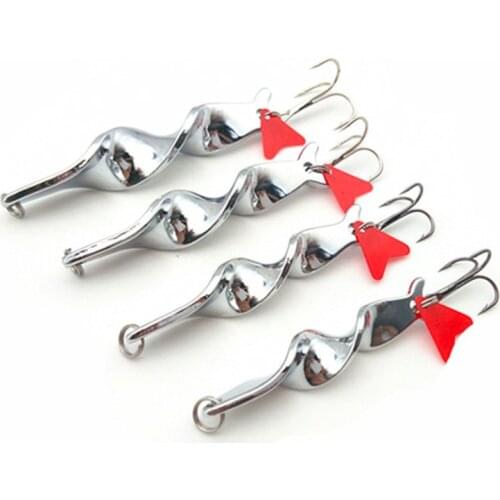 1PCS 10g 14g 21g 28g Rotating Metal Spinner Spoon Fishing Lure Hard Baits For Trout Pike Pesca Peche Treble Hook Tackle