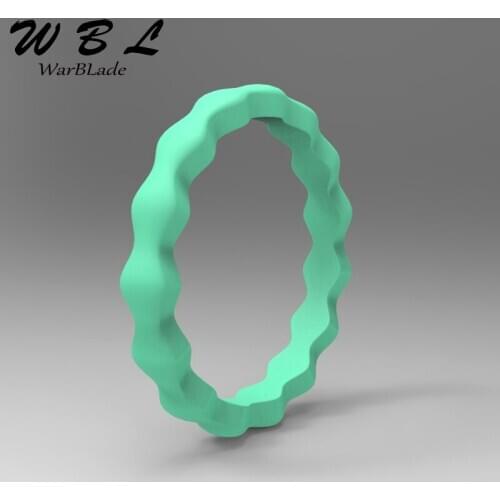 High Quality FDA Food Grade Wave Silicone Ring Hypoallergenic Crossfit Flexible Silicone Finger Ring 3mm For Women Wedding Rings