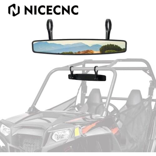 NICECNC Rear View Mirror For Polaris RZR 4 800 2010-2014 900 2014-2018 XP 900 2012 170 2013 2015 UTV ABS Accessories