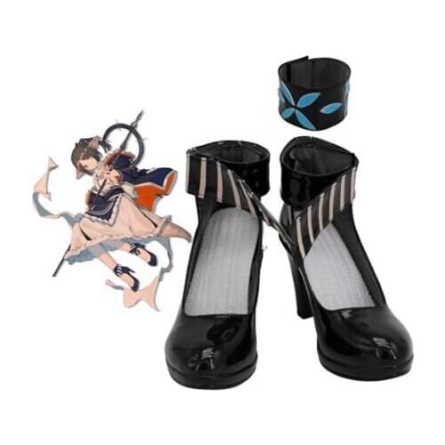 Arknights Perfumer Cosplay Boots Shoes Black Women High Heel Shoes Costume Customized Accessories Halloween Party Shoes