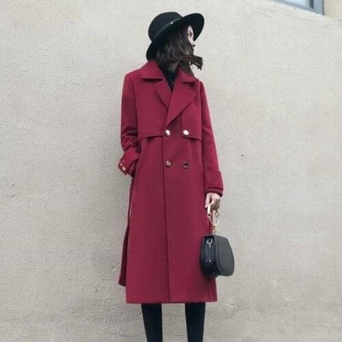 Wool coat women jacket long 2019 autumn and winter woolen parka female outerwear loose clothing women woolen jacket fashion