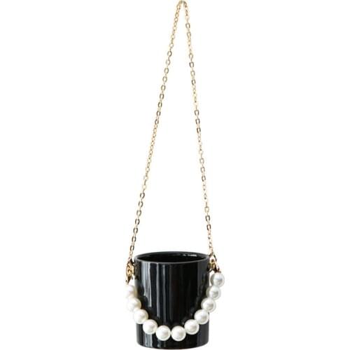 For Home Garden Decoration Vase Hanging Flower Pot Pearl Decorative Porcelain Creative White 1PC Plant Holder