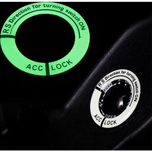 1 Pcs Luminous Key Ring Decor Sticker Car Styling Ignition Switch Protective Sticker Auto Interior Accessories