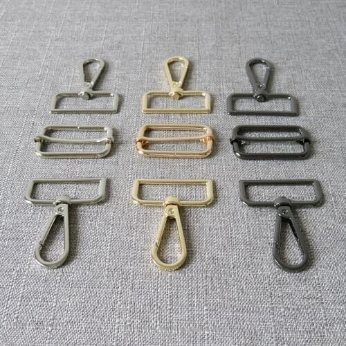 20Pcs 38mm Webing Metal Swivel Lobster Clasp Adjuster Bag Handbag Purse Shoulder Strap Belt Clip Buckle Snap Hook Accessory