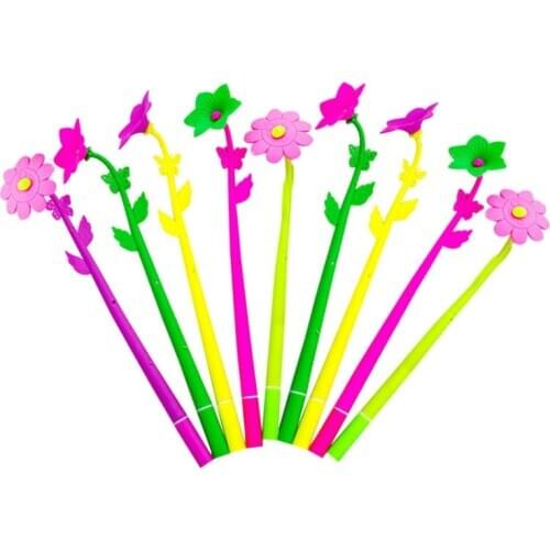 50PCS South Korea Creative Stationery Cute Artificial Plant Flower Gel Pen Students Prizes