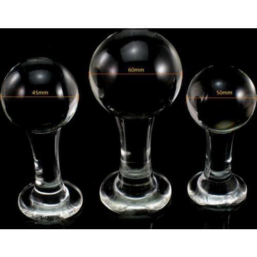 1PCS Big Head Pyrex Glass Anal Plug Butt Beads Crystal Dildo Sex Toys for Women Gay Adult Female Male Masturbation Sex Products