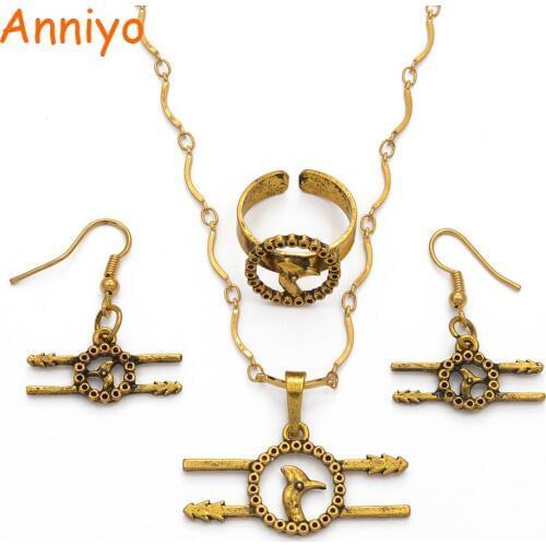Anniyo (Black & Gold Color)PNG Ethnic Necklace & Earrings/Ring Jewelry Sets for Women,Papua New Guinea Wedding Jewellery #112706