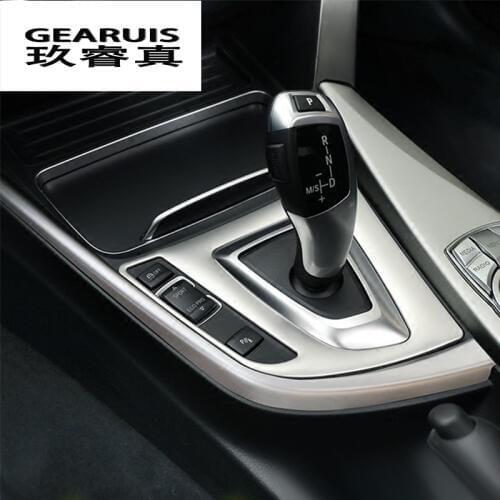 Car Styling For BMW F30 3 series 2013-2018 Auto Control Gear Shift Panel Stickers Decorative Cover trim Interior Accessories LHD