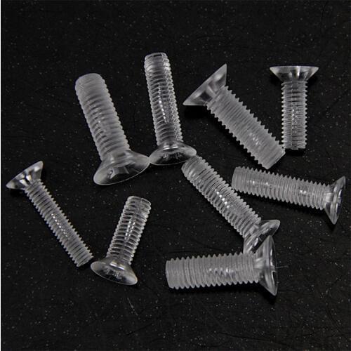 Free shipping 50pcs plastic screws, nylon, transparent screws, PC countersunk head, flat head, cross acrylic, M3 M4 M5 M6
