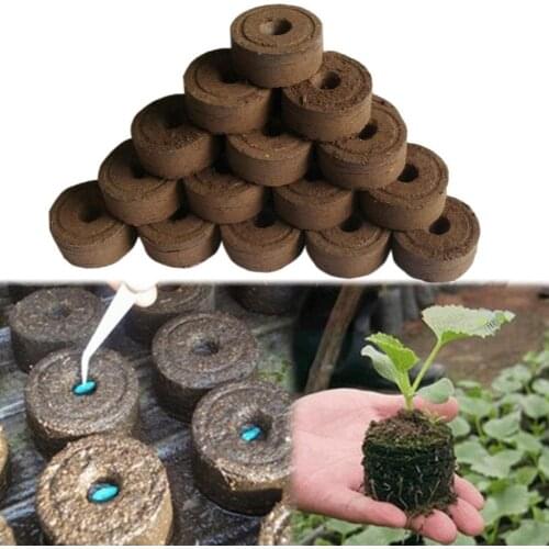 1/5/10pcs 30mm Nutrient Soil Block Jiffy Peat Pellets Grain Starting Plugs Pallet Nutrient Soil Block POE Pallet Seedling Soil
