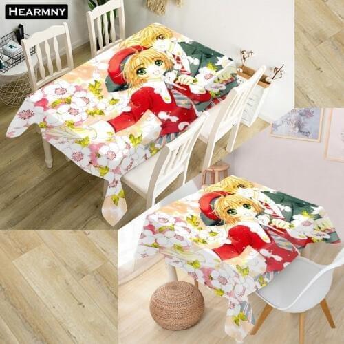 Custom Card Captor Tablecloth Decorations Home Rectangular Party Table Covers Office Plain More Size Kitchen Dining Table