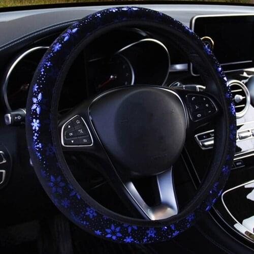 Car Steering Wheel Cover 4 Colors Diameter 38cm Car Steering-wheel Covers Shiny Snowflake Car Accessories Universal Car-styling