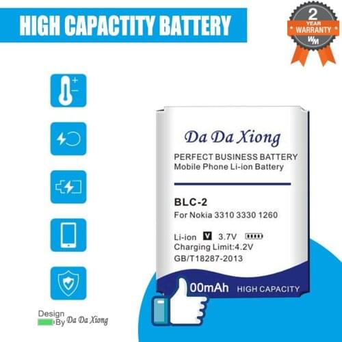 Da Da Xiong 1850mAh BLC-2 BLC2 Li-ion Phone Battery for NOKIA 3310 3330 1260 2260 3315 3320 3350 3360 3390 3410 3510 3520 3310