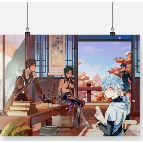 Genshine Impact Characters Decoration Prints Canvas Home Decor Dorm Living Room Bedroom Poster Painting Wall Art