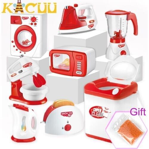 Childrens Kitchen Toys Simulation Home Appliances Miniature Pretend Toy Set Blender Coffee Machine Toys For Children Kids Gift