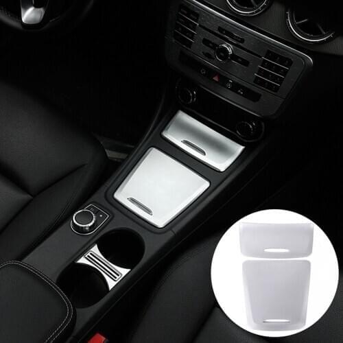 For Mercedes Benz CLA GLA a Class W117 W176 A180 2014-2017 Chrome ABS Center Storage Box Panel Trim Ashtray Cover