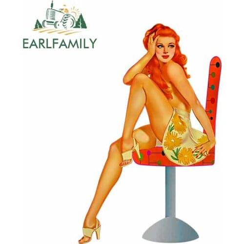 EARLFAMILY 13cm x 8.8cm for With Calligraphic Inscription Fine Car Stickers Vinyl Anime Waterproof Occlusion Scratch SUV Decal