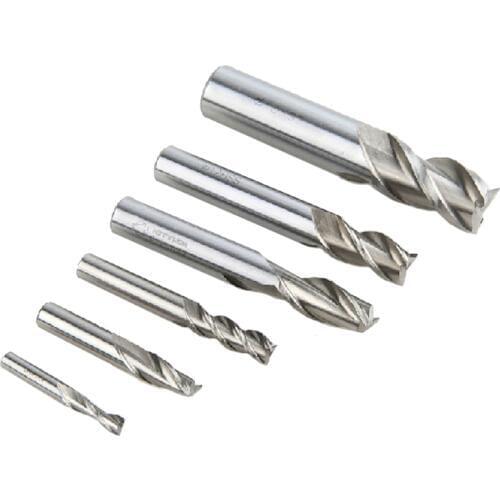 Cnc tool 3 flutes blade diameter 2-10mm router bit vertical milling cutter HSS-Al carbide end mill engraving bits 10pcs/set