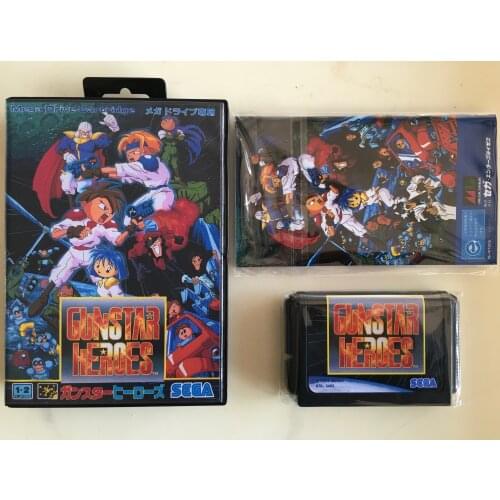 MD Game : Gunstar Heroes ( Japan Version!! box+manual+cartridge!! )