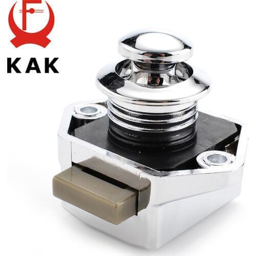 KAK Camper Car Push Lock Diameter 20mm RV Caravan Boat Motor Home Cabinet Drawer Latch Button Locks For Furniture Hardware