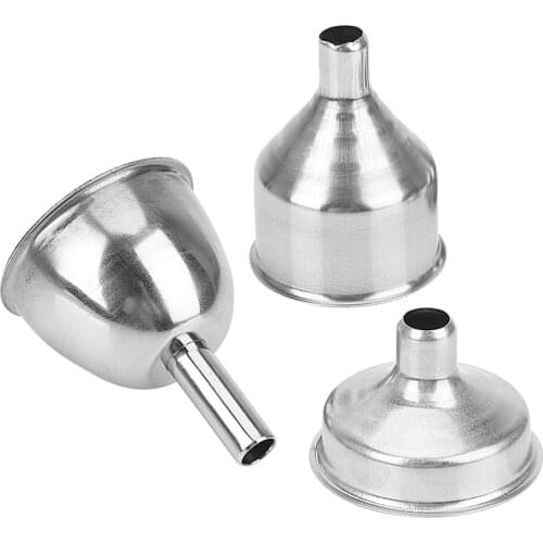 Bar Wine Flask Funnel Mini Stainless Steel Small Mouth Funnels for Filling Hip Flask Narrow-Mouth Bottles