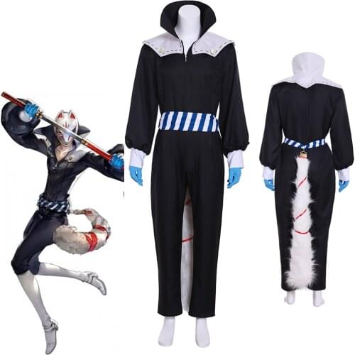 Cosplaydiy Anime Persona 5 Fox Yusuke Kitagawa Cosplay Costume Adult Halloween Fancy Suit Costume L320