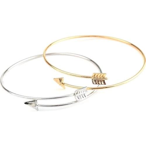 Men Womens Creative Bracelet Fashion Personality Arrow open bangle accessory