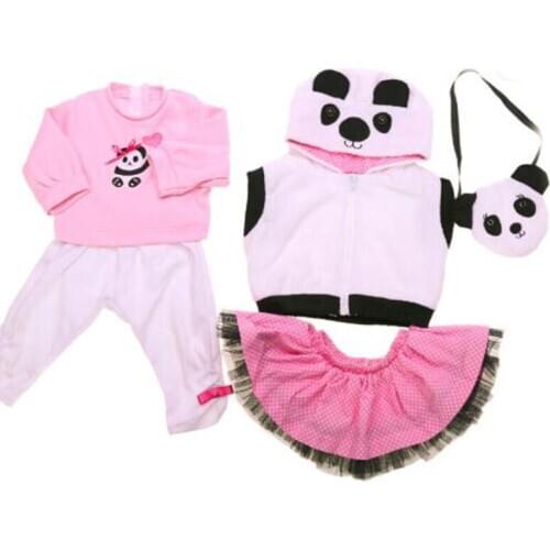 Doll Clothes Fit For 22-24Inch Baby Dolls Handmade bebe reborn toddler Doll Clothing dress set Accessories Gifts