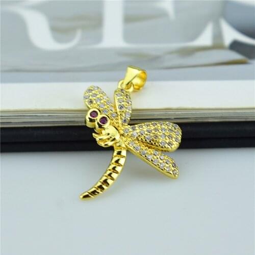Dragonfly Pendant Suitable for Bracelet Necklace Jewelry Making Supplies Insect Necklace Jewelry Color Cubic Zirconia Jewelry