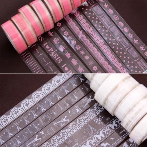1.5cm*10m Washi Tape Lace Masking Tape Decorative Adhesive Tape Decora DIY Scrapbooking Sticker Label Stationery