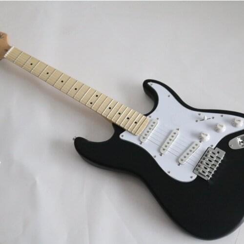 Matte Black Electric Guitar, Signature Style, Maple Fingerboard, Free Shipping