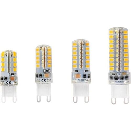 Mini G9 7W 9W 12W LED lamp 3014 SMD AC 110V 220V Sillcone body LED Corn Bulb 64LEDs 104LEDs Crystal Chandelier COB Spot light