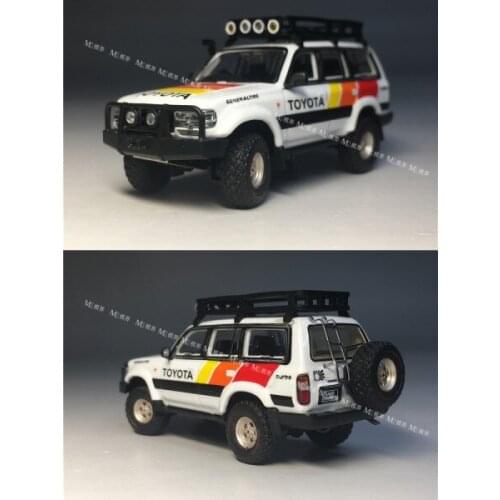 1:64 TOYOTA LAND CRUISER WHITE Alloy model car Metal toys for childen kids diecast gift