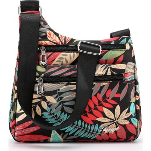 Fashion Cartoon Print Women Bag Female High Quality Light Nylon Cross Body Bag Multi Pockets Messenger Bag for Women