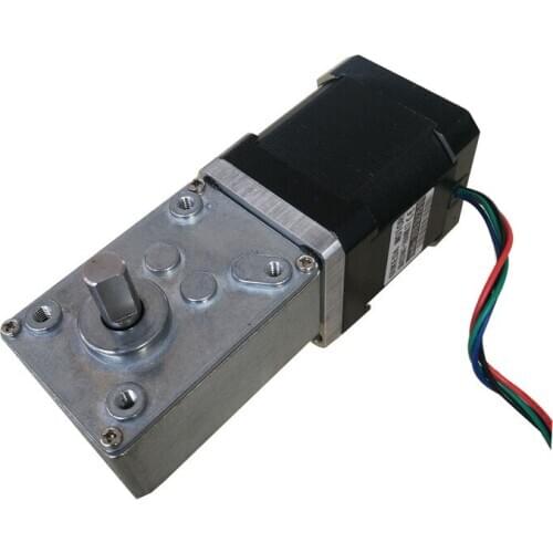 Reduction Ratio 75:1 100:1 Nema17 0.44Nm 1.68A 42mm Turbine Worm Gear Reducer Stepper Stepping Motor A58SW-42BY