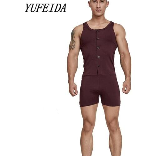 Sexy Mens Underwears Boxer One-Piece Bodysuit Wrestling Singlet Sportswear Leotard Jumpsuits Men Undershirts Vests Cotton Muscle