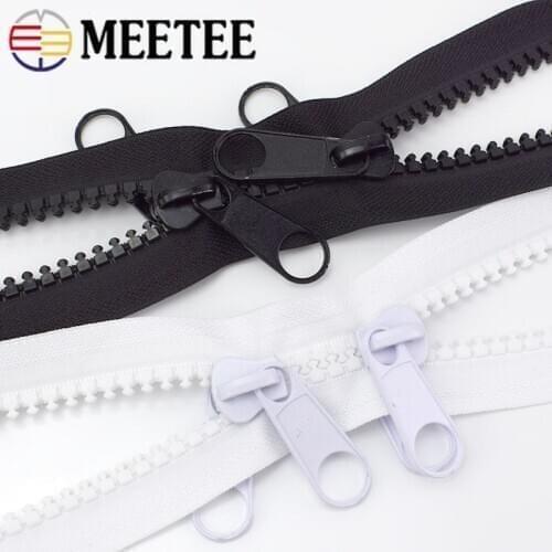 Meetee 10# Resin Zipper+single/double-sided Pull Head Open-end for Outdoor Travel Tent Backpack DIY Sewing Accessories AP671