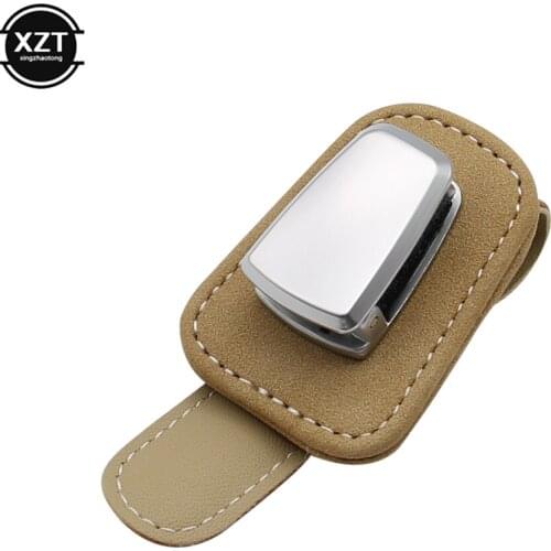 Portable Car Glasses Case Auto Sun Visor Holder Sunglasses Clip Card Ticket Holder Pen Case Clip Box Universal Accessories