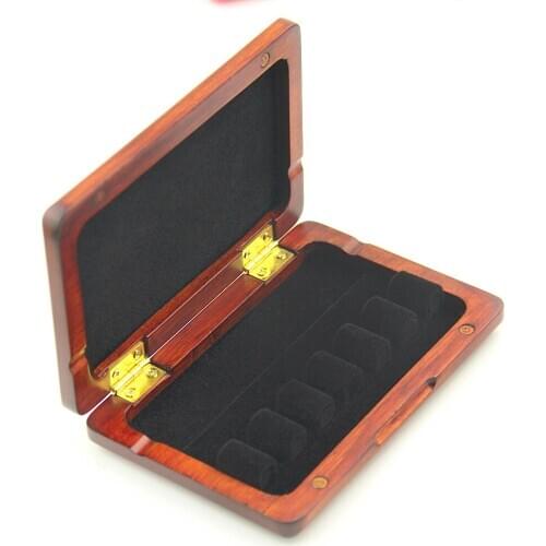 Portable Reed Container Protective Box 6 Slots Case with Mini Hygrometer for basson Woodwind Instrument Parts