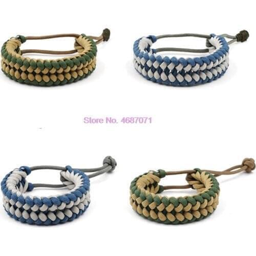 By DHL 200pcs Adjustable Survival Emergency 550 Paracord Bracelet Parachute Cord Bracelet For Camping Hiking Outdoor