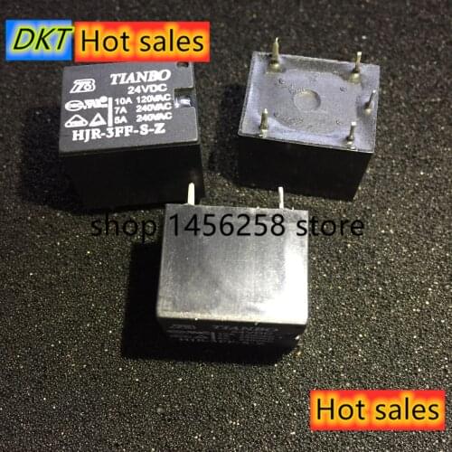 4Pcs Relay DIP5 HJR-3FF-S-Z 05VDC 12VDC 24VDC 5V 12V 24V T73 10A
