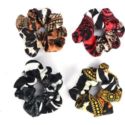 New arrival NEW Fashion women pretty leopard Hair bands punk hair scrunchies girls hair Tie Accessories Ponytail Holder 2018