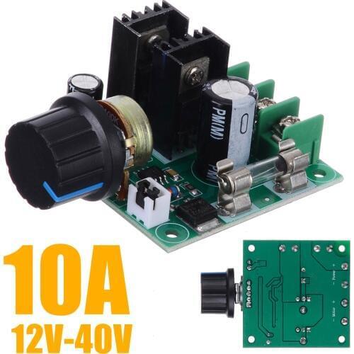 Electrical DC Motor Speed Controller 12V-40V 10A PWM Control Switch Speed Controller Dimmer Voltage Regulator with Knob