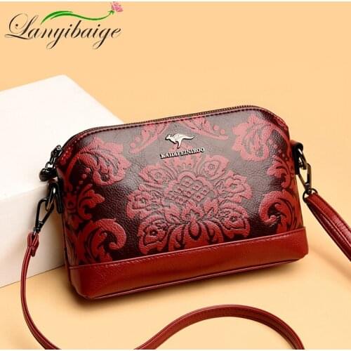 Fashion Flower Pattern Crossbody Bag Hand Bags For Women 2021Designer Women Shoulder Messenger Bags Ladies Handbags High Quality