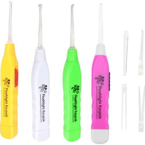 Ear Wax Remove LED Flashlight EarPick Cleaner Tool Curette Electric Ear Cleaning Device Dig Ear Cleaning Health Care