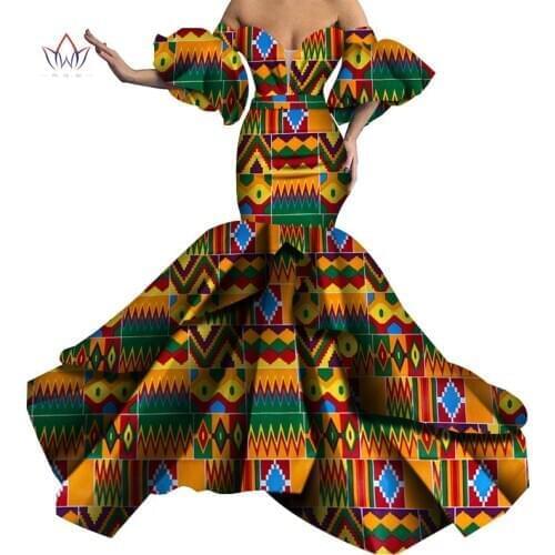 Stock Size Low Price African Wedding Dresses for Women African Clothes Strapless Party Dress WY5613