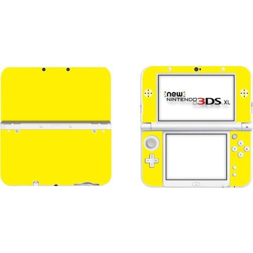 Pure Yellow Color Full Cover Decal Skin Sticker for NEW 3DS XL Skins Stickers for NEW 3DS LL Vinyl Protector Skin Sticker