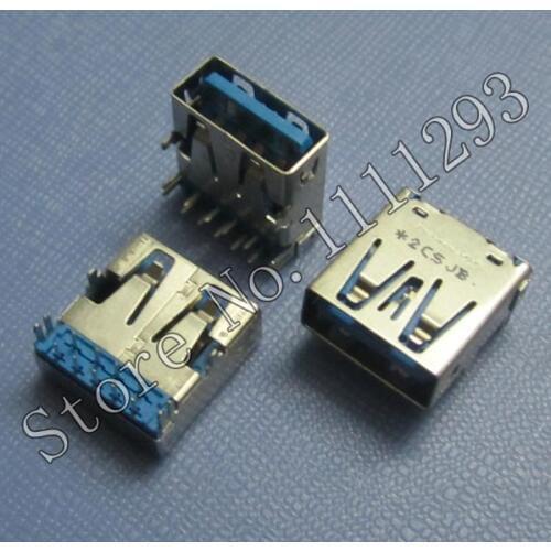 10pcs/lot 3.0 USB Jack Socket Connector for Dell Inspiron 15R M511R M5110 HP ProBook 4230S etc USB3.0 Port