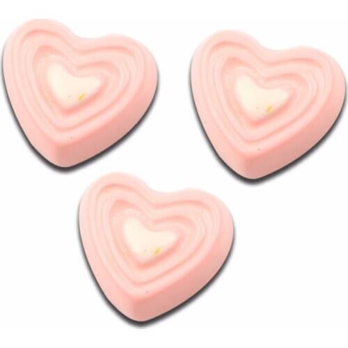 30Pcs Resin Pink Heart Decoration Crafts Kawaii Cute Flatback Cabochon Embellishments For Scrapbooking DIY Accessories